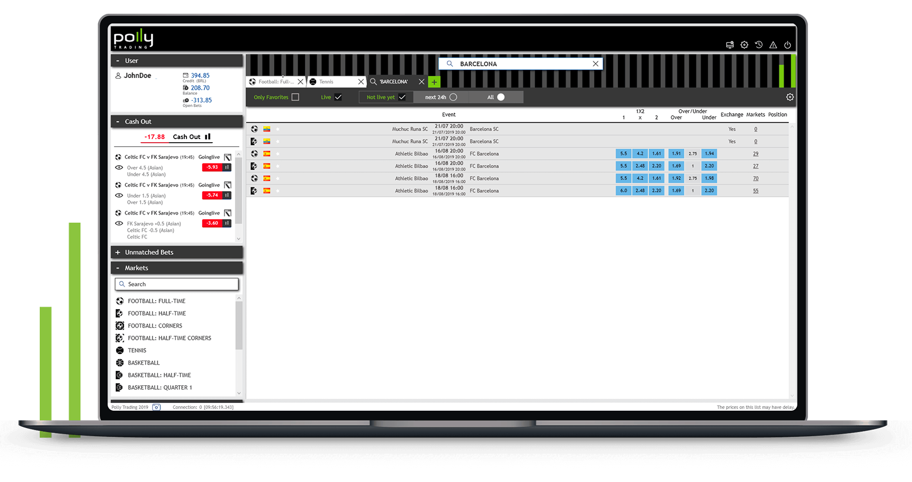 PollyTrading home search results screenshot